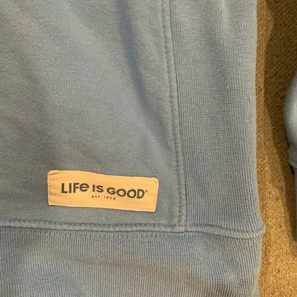 Life Is Good Light Blue Positive State Crewneck - Picture 5 of 6
